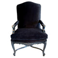 Louis XV Tuscany Lounge Chair with Ornate Carving & Antique Gold Finish