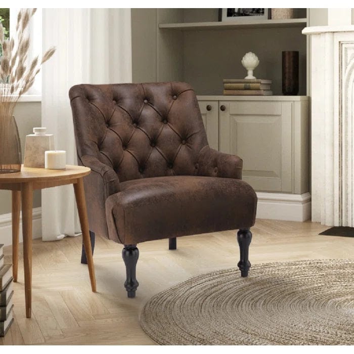 Luciana Vegan Leather Accent Chair