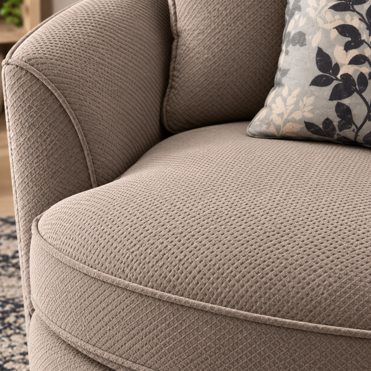 Luxury Round Accent Chair for Living Room  Cushioned Back & Seat Modern Lounge Chair OUCH CART