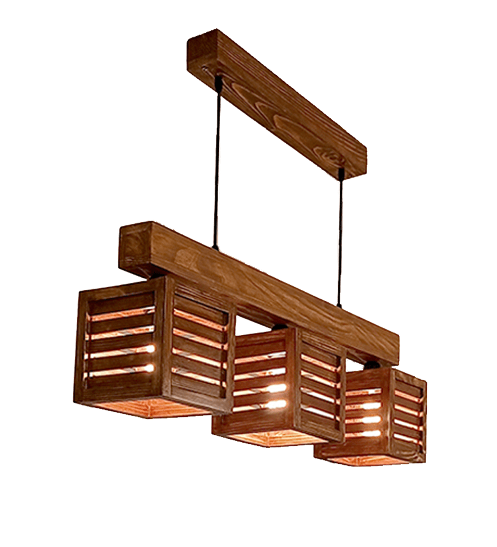 Lyon Brown Wooden Series Hanging Lamp (BULB NOT INCLUDED)