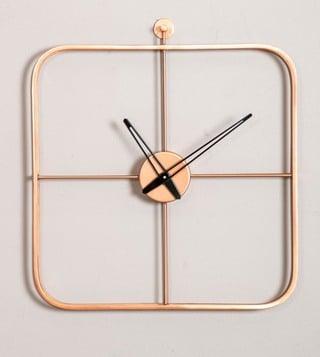 Square Golden Wall Clock