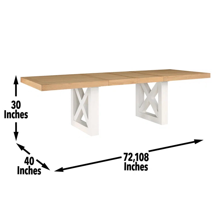 9 - Piece Extendable Solid Wood Trestle Dining Set