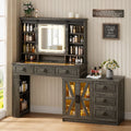 Makeup Vanity Desk for Bedroom with Storage, Mirror