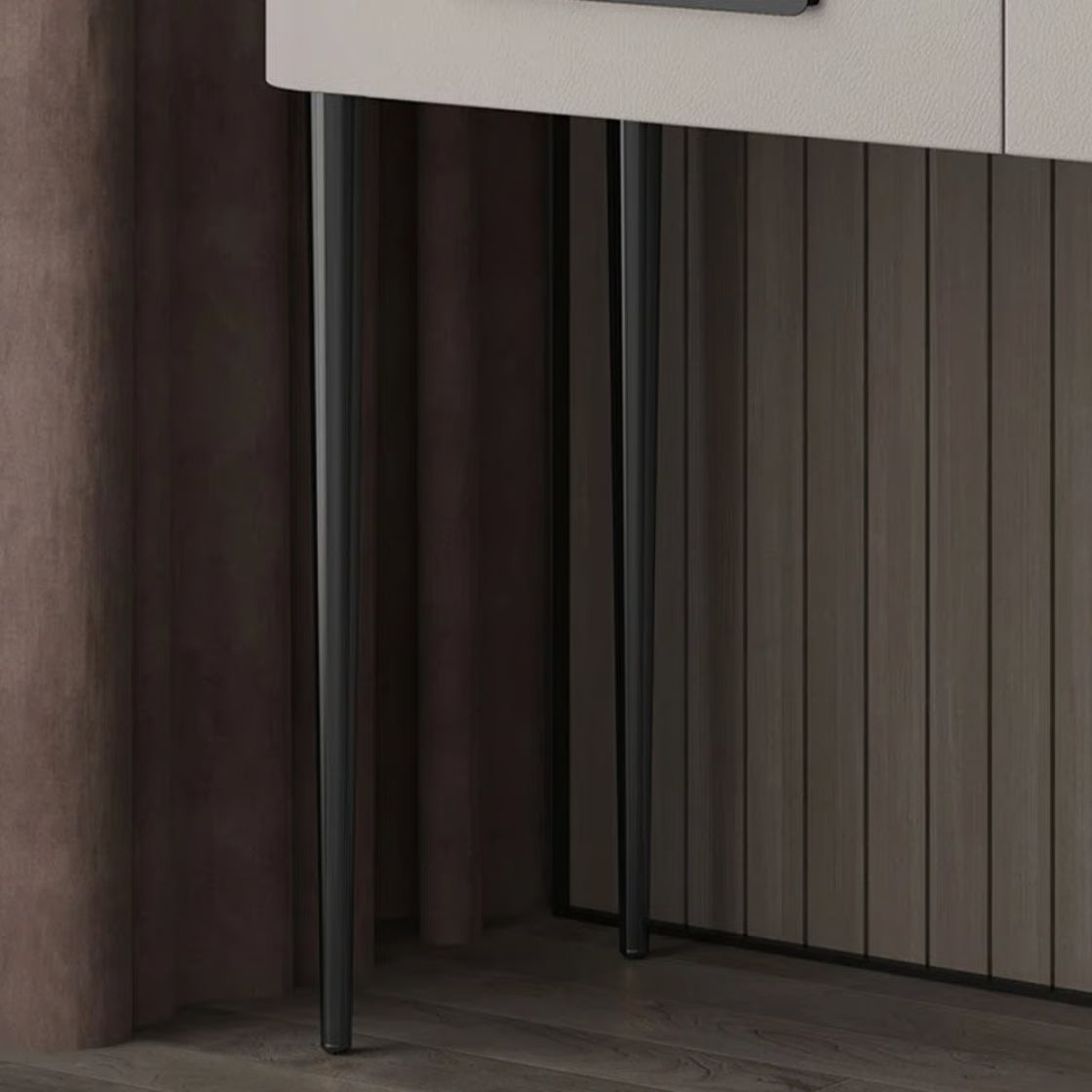 Makeup Vanity Desk with Lighted Mirror, 5 Drawers & Integrated Power Outlet