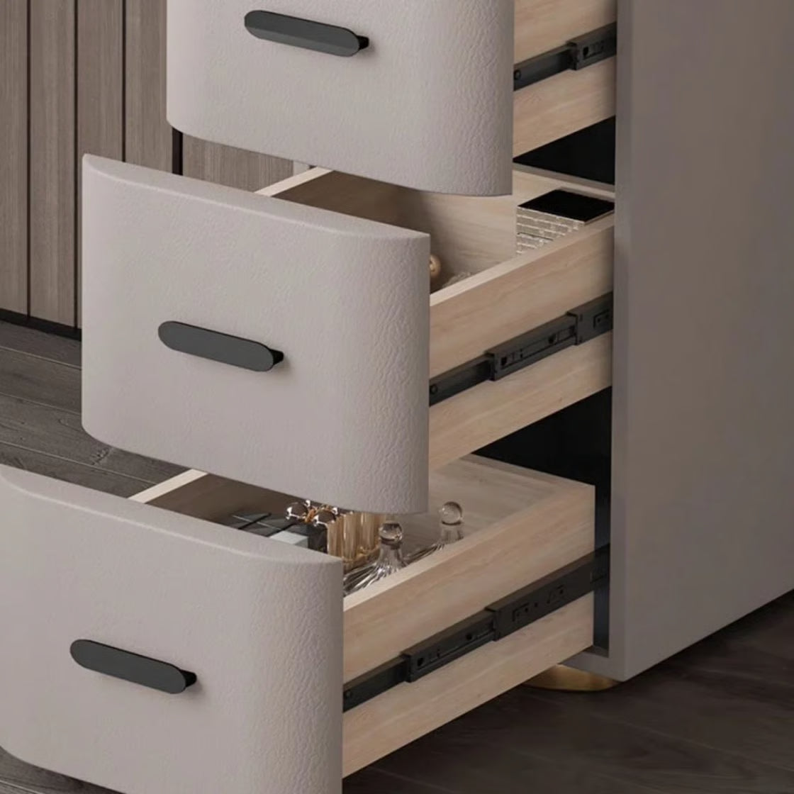 Makeup Vanity Desk with Lighted Mirror, 5 Drawers & Integrated Power Outlet