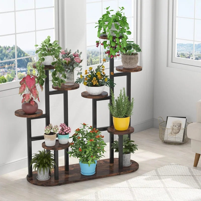 Tribesigns Multi-Tier Plant Stand | 9 Shelves for Indoor & Outdoor Use
