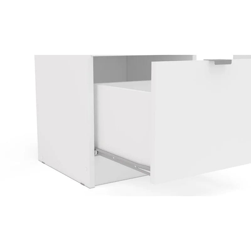 Saihemei White Vanity Table with Mirror, Vanity Mirror Desk for Bedroom, Vanity Desk with 3 Storage Drawers for Women