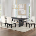 6 seater Dining Set with Parsons Chairs for Stylish Gatherings