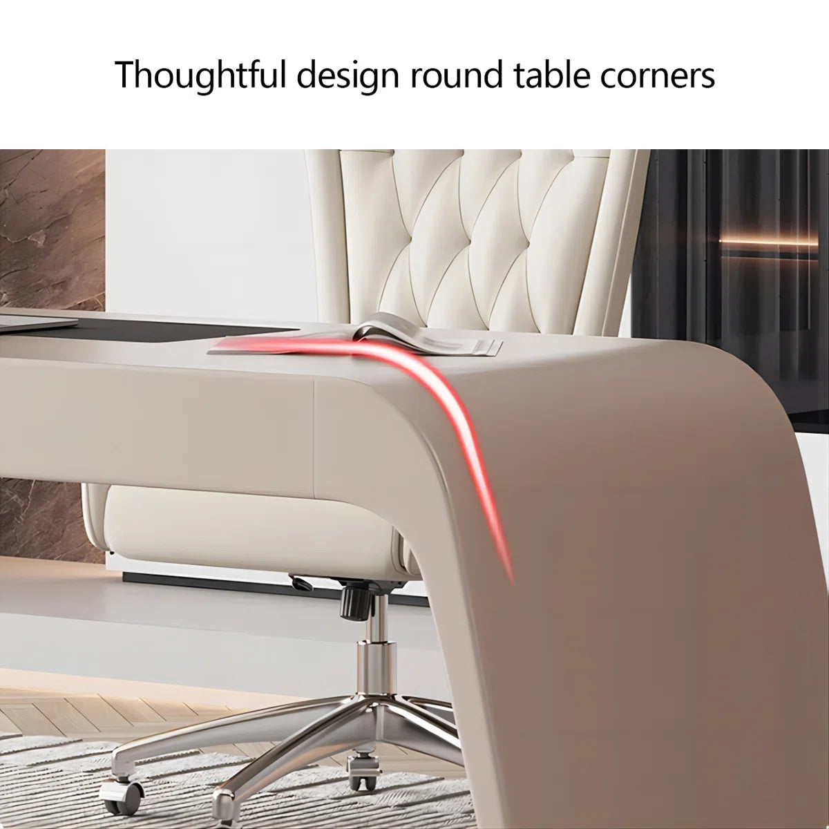 Modern Storage Desk with Built-In Power Strip & USB Ports | Heavy-Duty Eco-Friendly Furniture