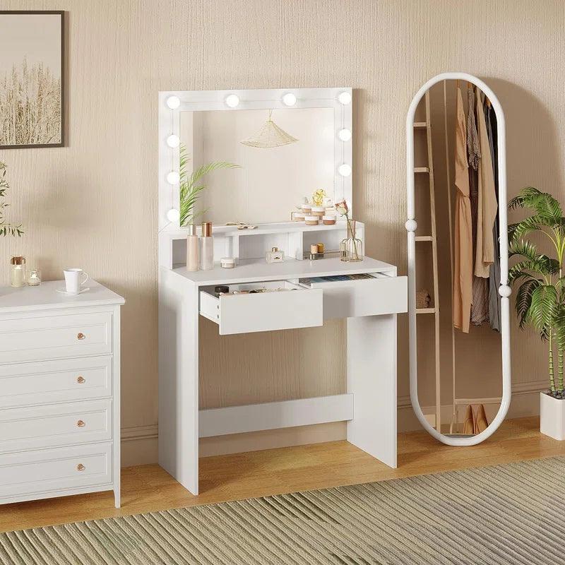 Lauri Dressing Table with Mirror - Ouch Cart 