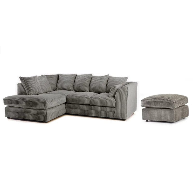 Moana 3 - Piece Upholstered Corner Sofa Chaise with Ottoman