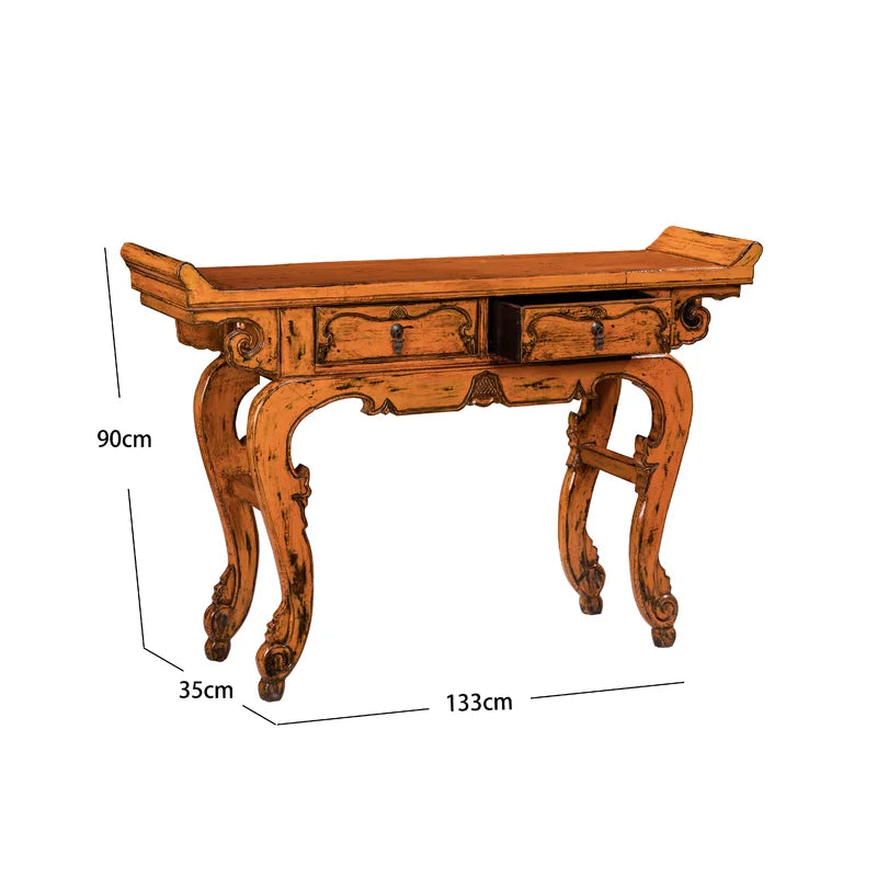 Evegny Solid Wood Console Table