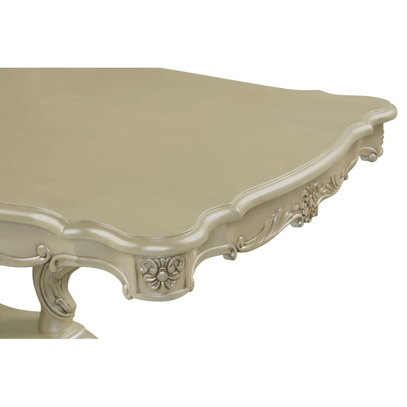 Monique 5-Piece Solid Wood Dining Set in Champagne