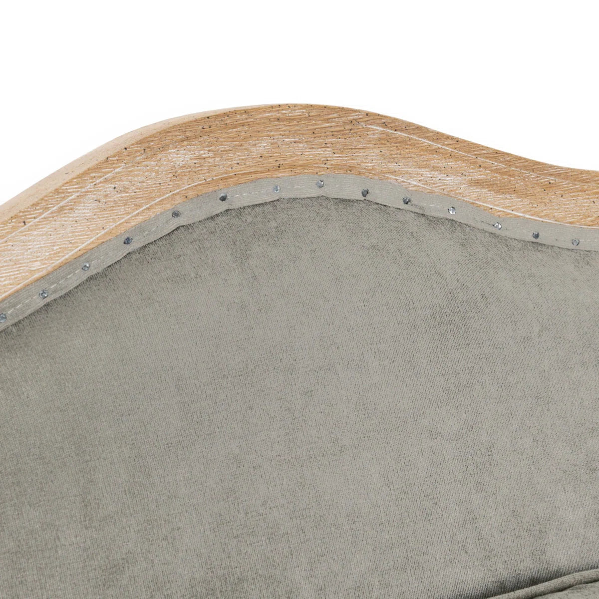 Louis XV Oak Armchair with Charcoal Upholstery & Cabriole Legs