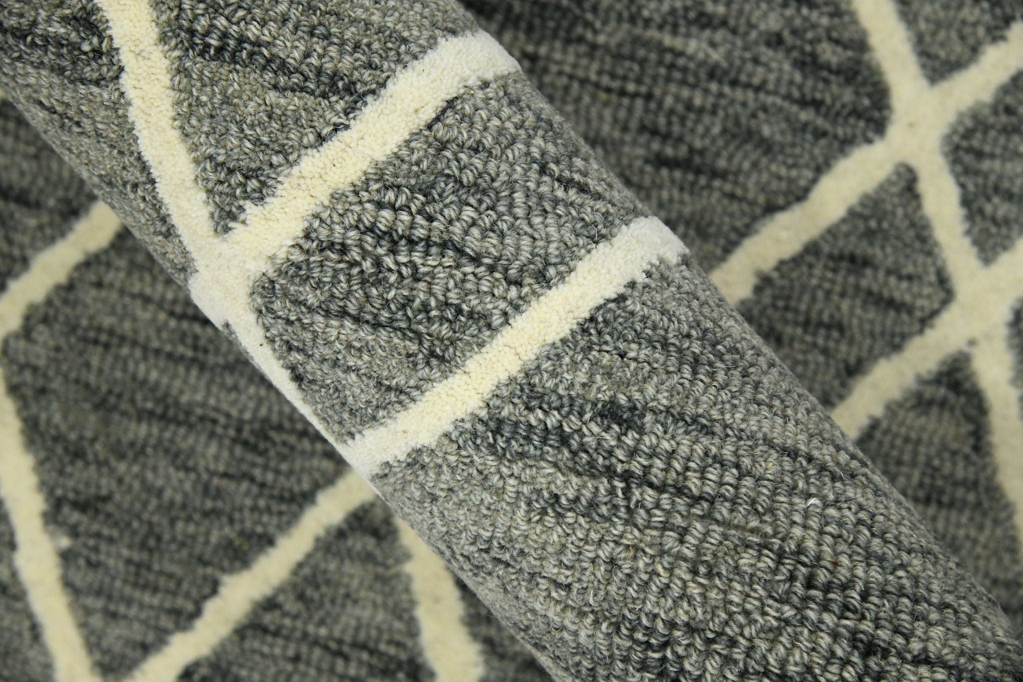 Gray Wool Vista 5x8 Feet  Hand-Tufted Carpet - Rug
