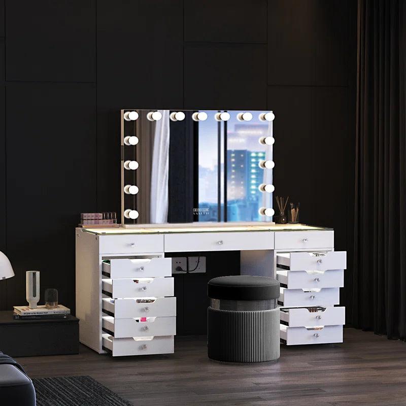 Aleksi Dressing Table with Mirror - Ouch Cart 