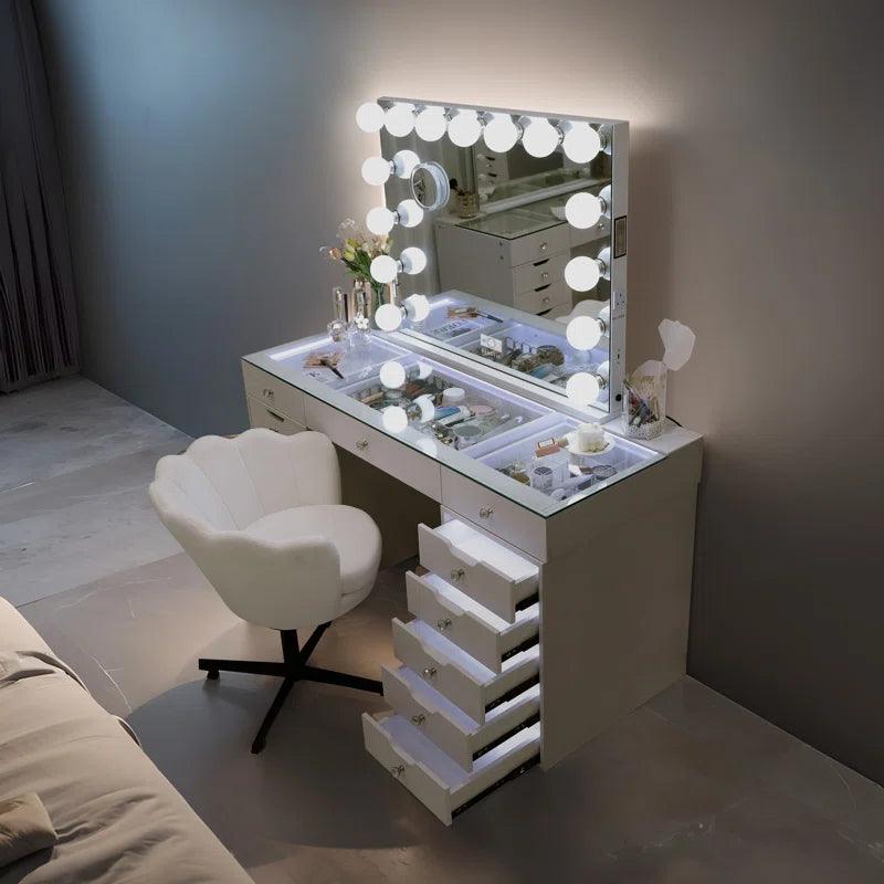 Aleksi Dressing Table with Mirror - Ouch Cart 