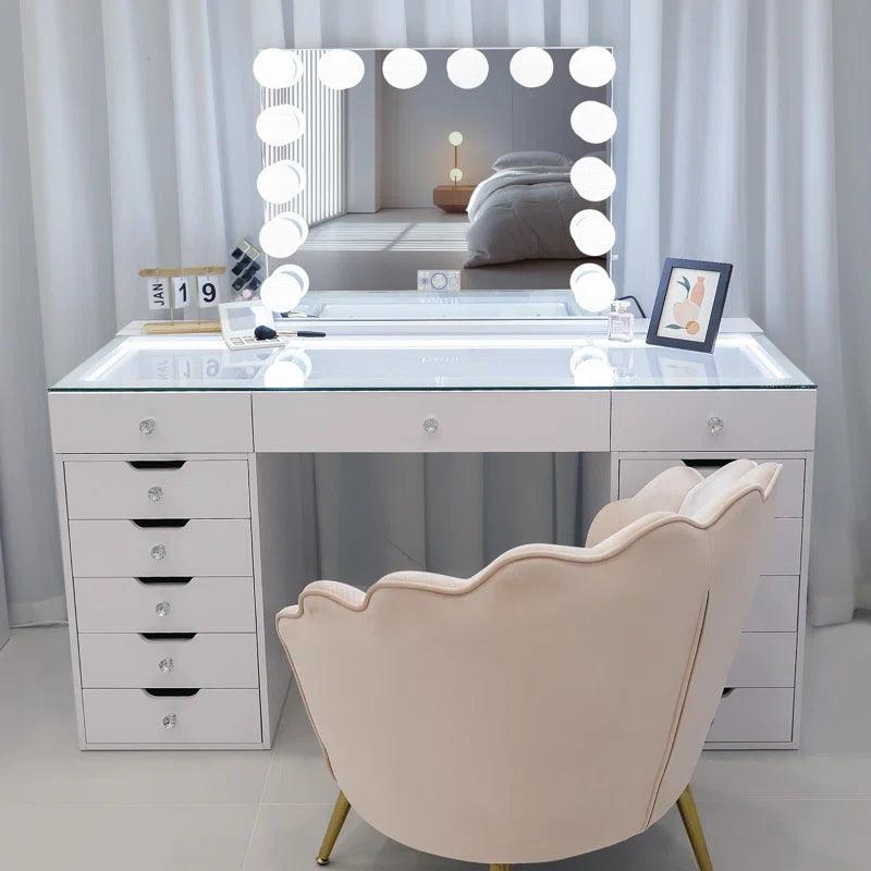 Aleksi Dressing Table with Mirror - Ouch Cart 