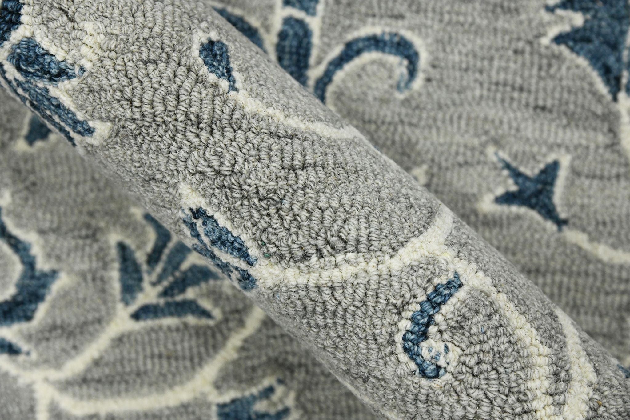 Gray Wool Romania 8X10 Feet  Hand-Tufted Carpet - Rug