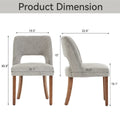 Modern Back Side Dining Chairs, Set of 2