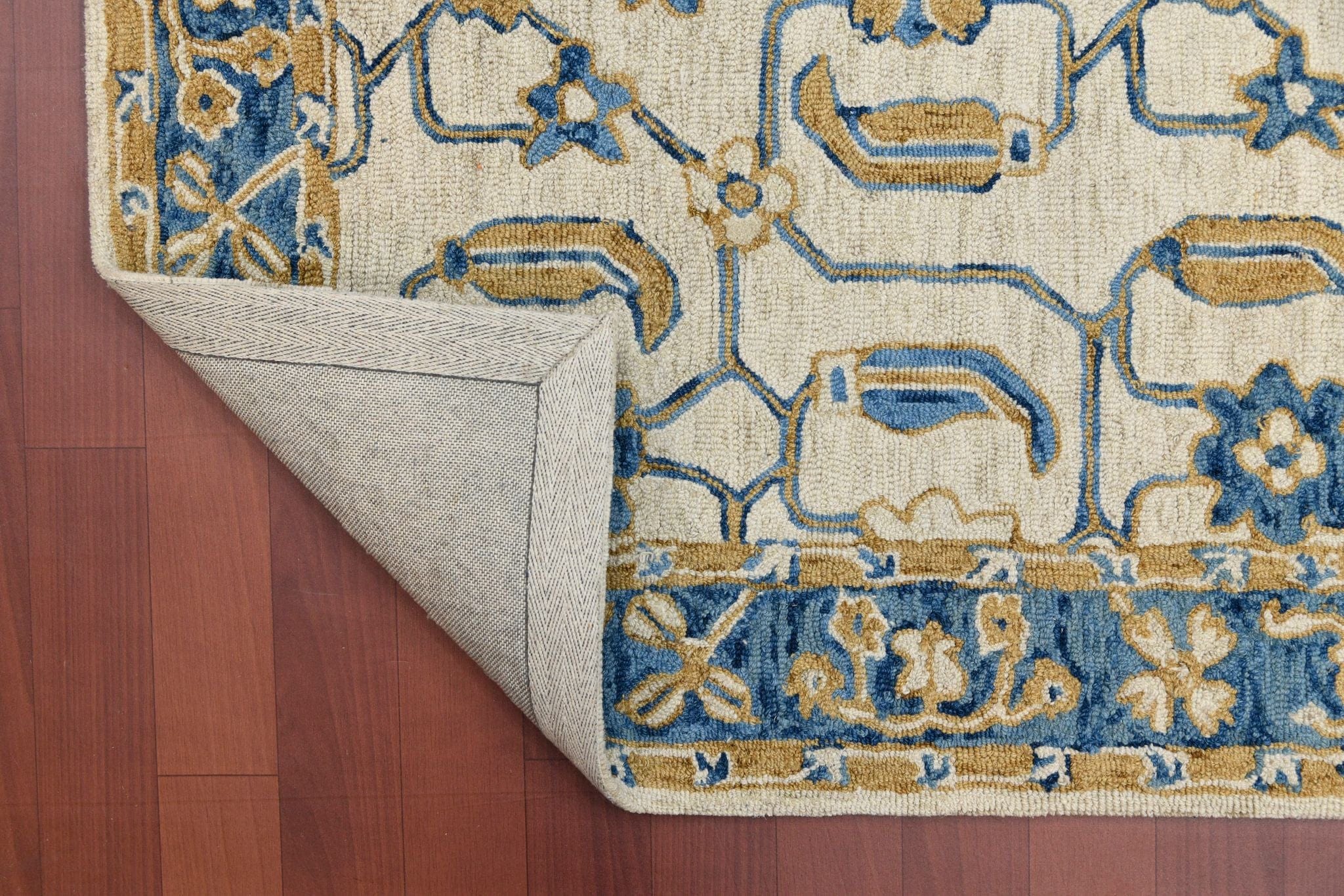 Royal Blue Wool Romania 4x6 Feet  Hand-Tufted Carpet - Rug