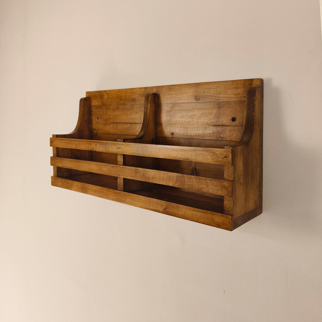 Norita Wooden Wall Shelf Organiser with Key Holders