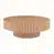 Modern Round Coffee Table with Fluted Gear Design | Luxury MDF Pedestal Center Table for Living Room