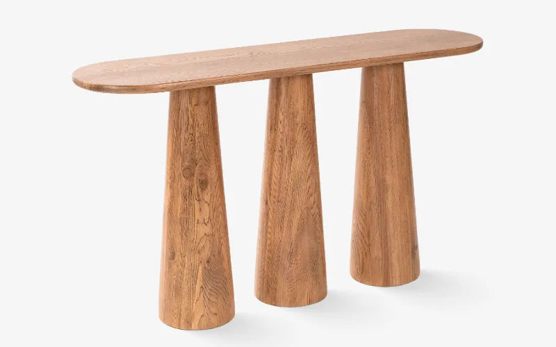 Ouch Cart Modern Wooden Console Table for Living Room & Entryway | Premium Designer Hall Table with Contemporary Finish | Stylish Accent Furniture for Home Décor