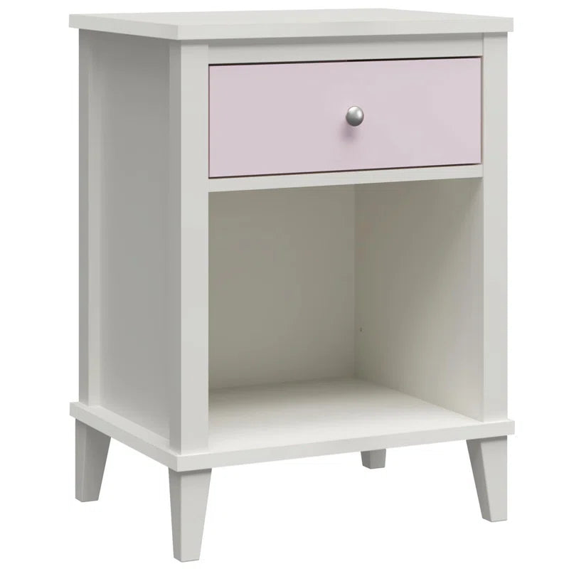 Afreyea  Manufactured Wood + Solid Wood Bedside Table