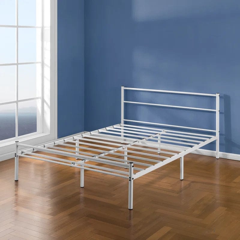 Otelia Premium Steel Bed Frame With Headboard