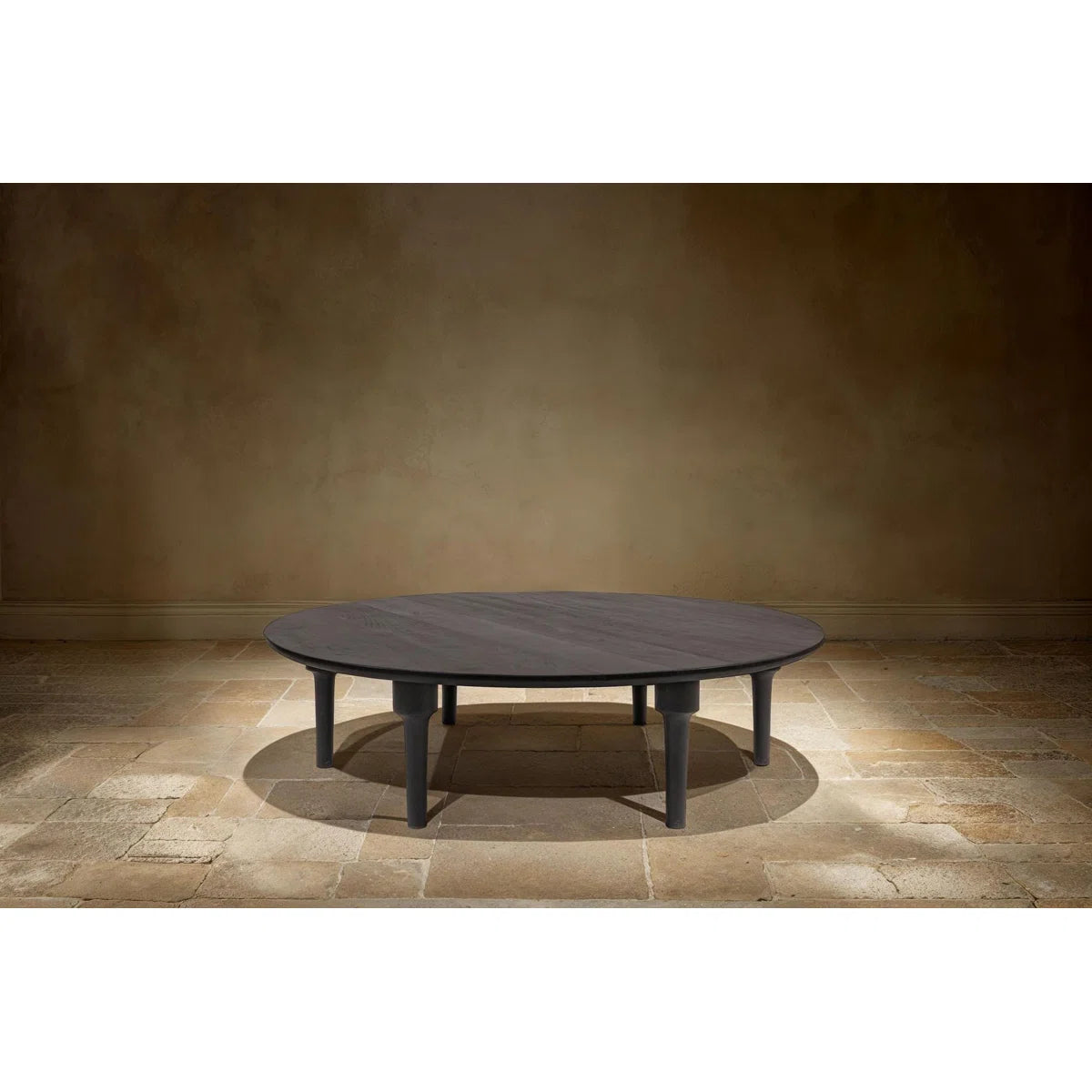 Oversized Round Mango Wood Coffee Table