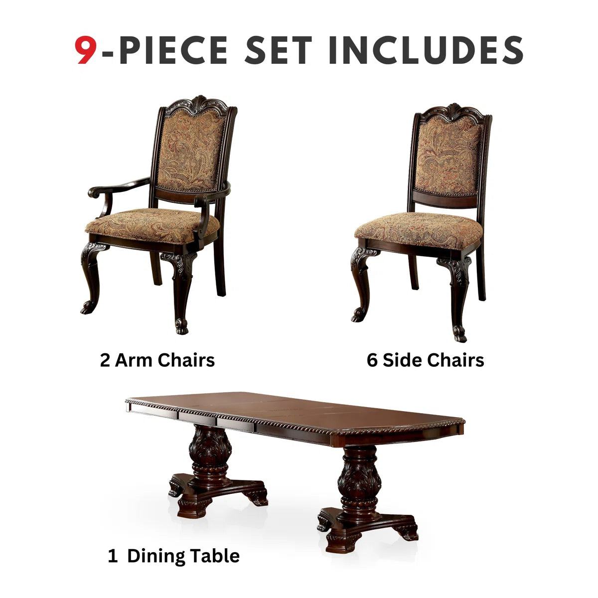 Palmyra 9-Piece Dining Table Set