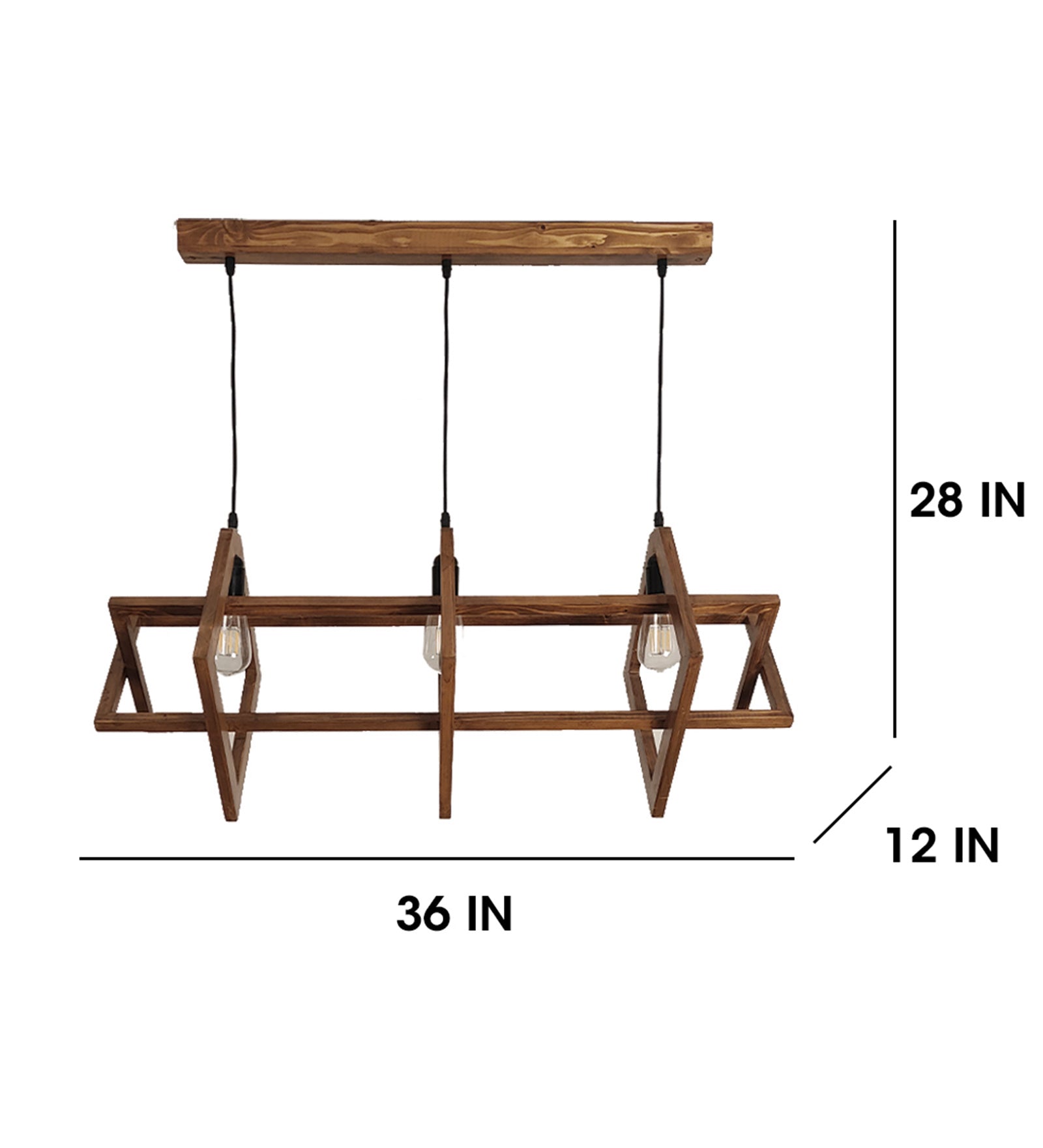 Paragon Brown 3 Series Hanging Lamp (BULB NOT INCLUDED)