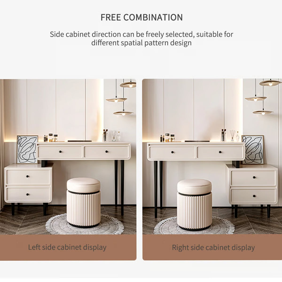Luxury Pheba Vanity Desk – Compact & Functional Storage