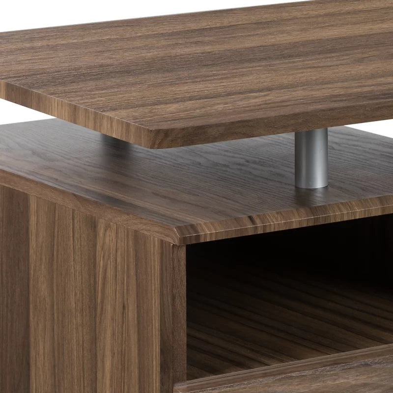 Computer Desk with Three Drawer Single Pedestal and Pull-Out Keyboard Tray