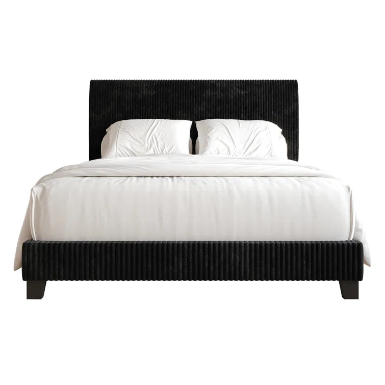 Pravesh Corduroy Upholstered Bed