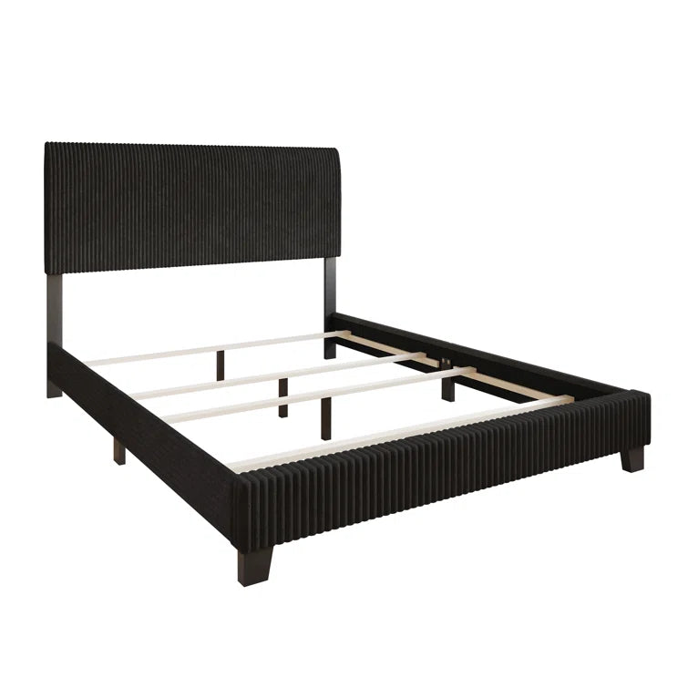 Pravesh Corduroy Upholstered Bed