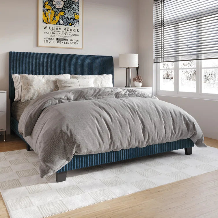 Pravesh Corduroy Upholstered Bed