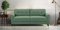 Fabric 3 Seater Sofa In Green Colour