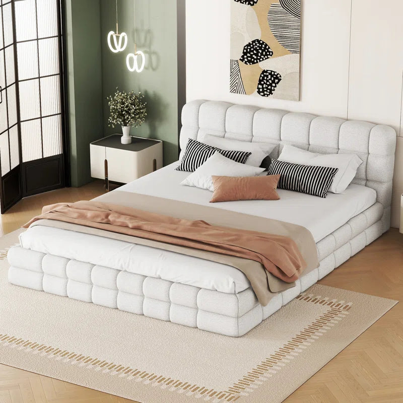 Queen Size Upholstered Platform Bed