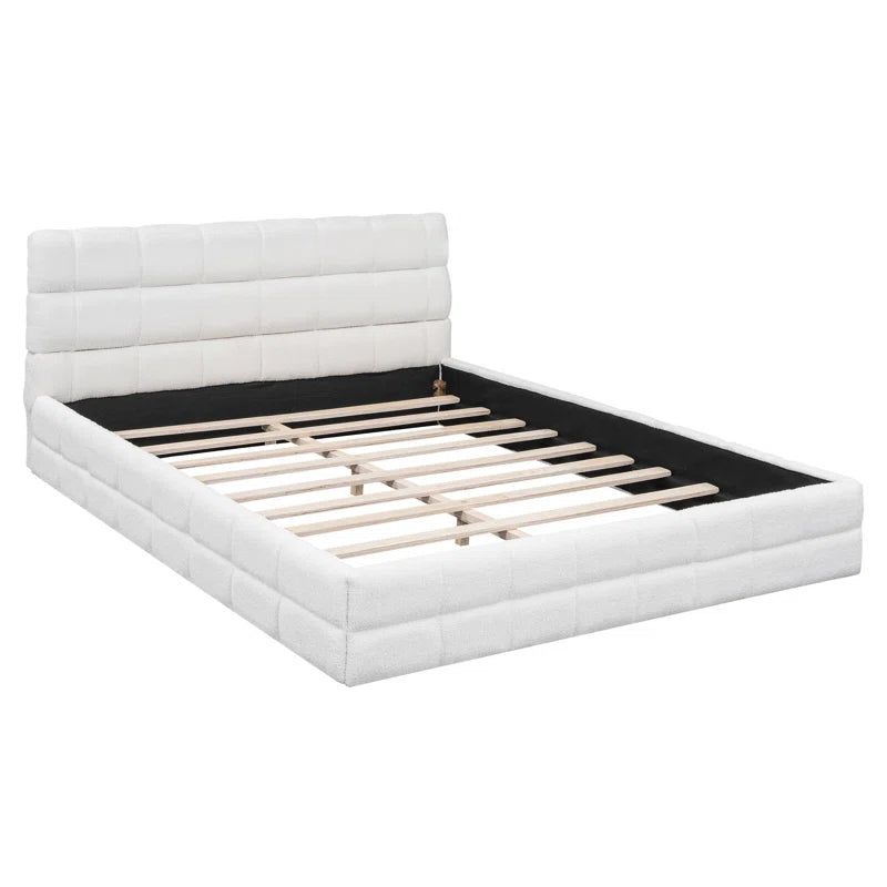 Queen Size Upholstered Platform Bed