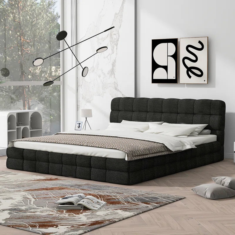 Queen Size Upholstered Platform Bed