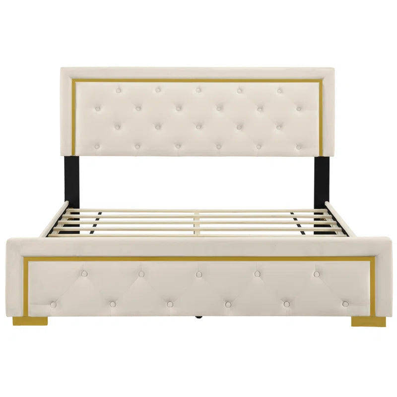 Queen Size Upholstered Platform Bed