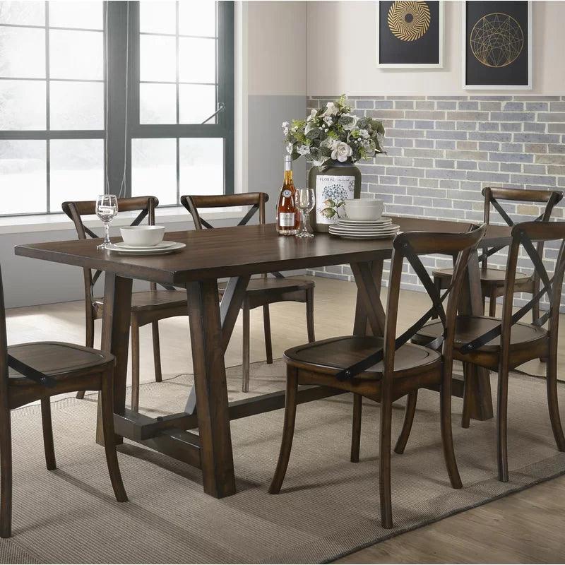 7 - Piece Double Pedestal Dining Set - Ouch Cart 