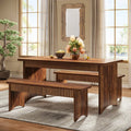 Dining Table Set for 4-6 Person, 3 Piece Kitchen Table Set