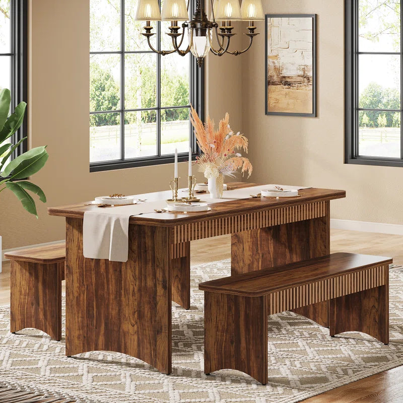 Dining Table Set for 4-6 Person, Piece Kitchen Table Set