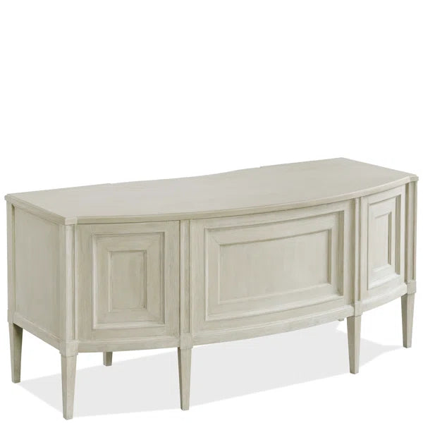 Ouch Cart Champagne Finish Executive Desk with Storage and File Drawer