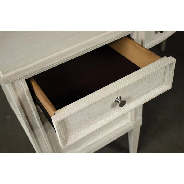 Ouch Cart Champagne Finish Executive Desk with Storage and File Drawer