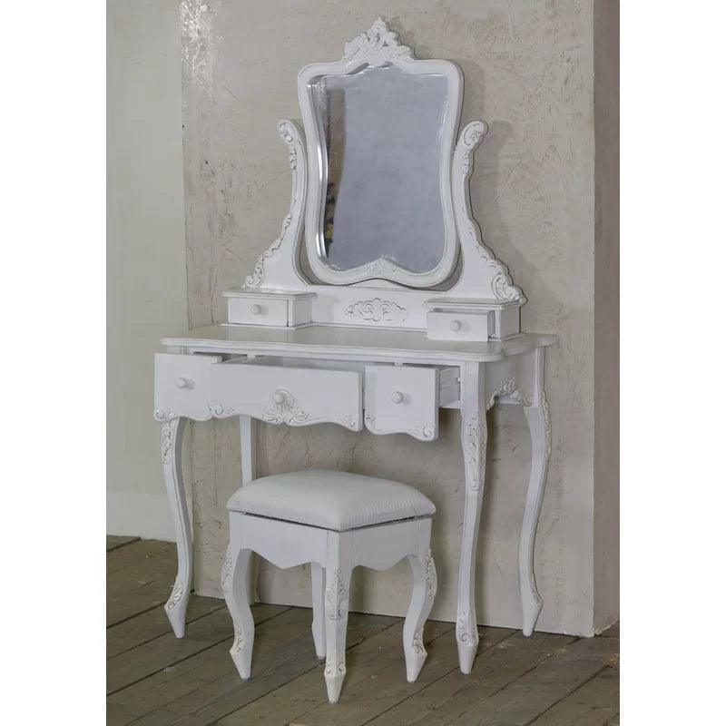 Ivan Dressing Table and Stool - Ouch Cart 