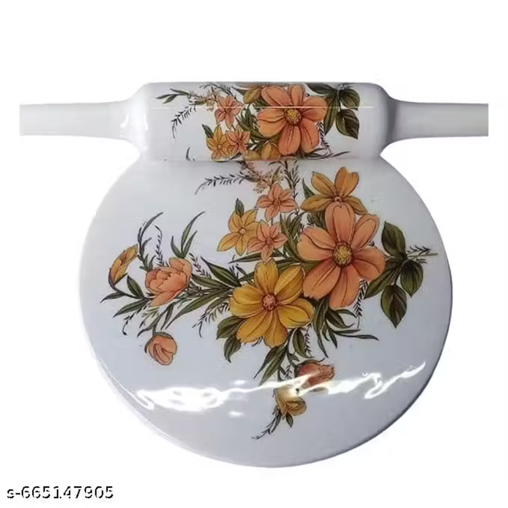 Indian Marble Printed Chakla/Rolling Pin Board/Roti Maker/Chakla/Chapati Maker for Home & Kitchen | Finished Marble Roti Maker (10 Inch) (Yellow chakla belan)